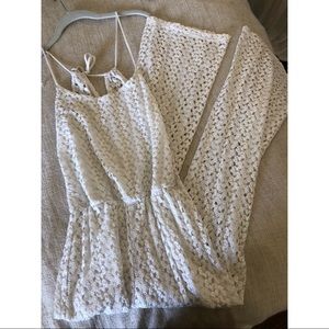 White Crotchet Jumpsuit